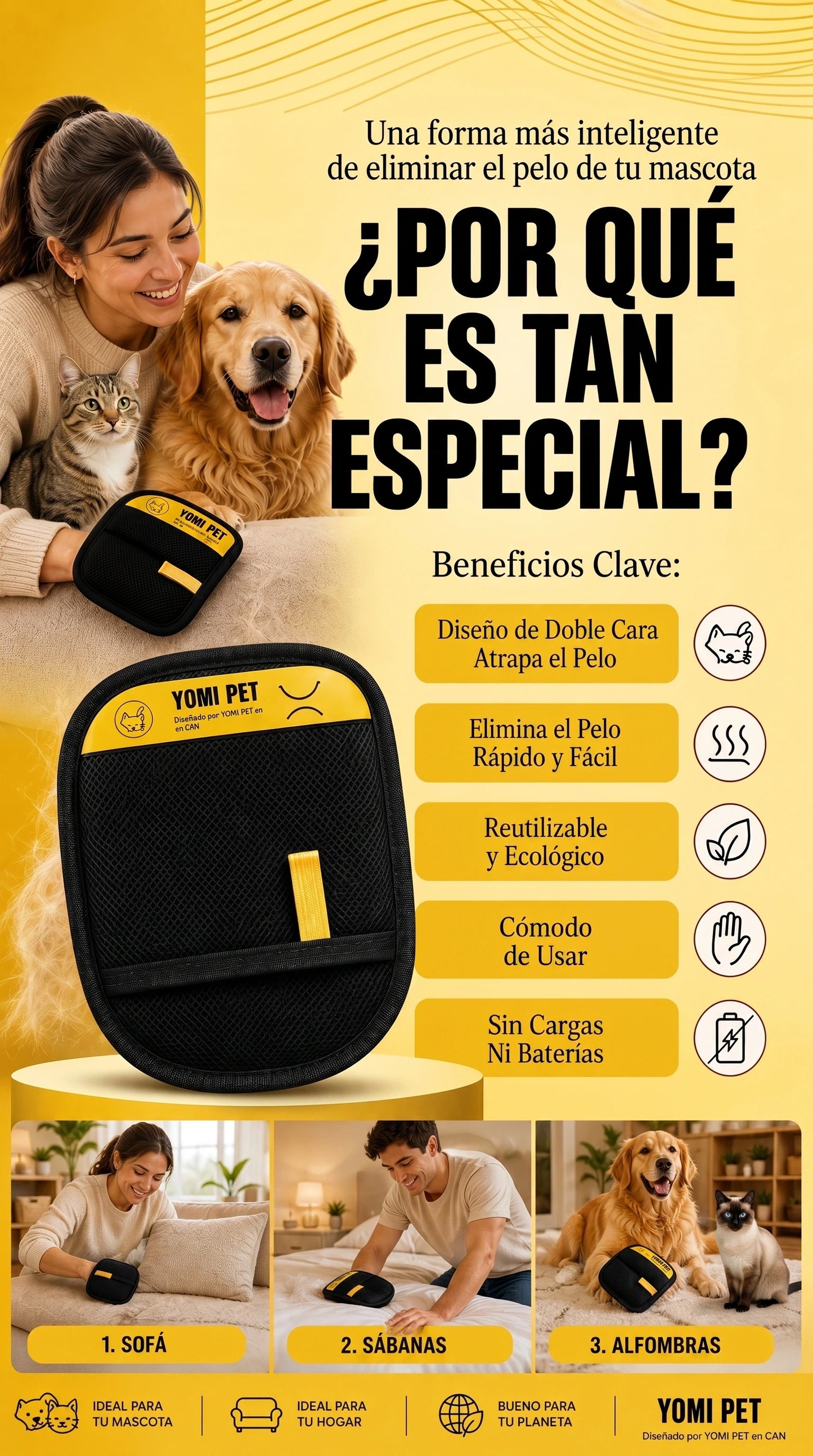 Guantes removedores de pelos (pack 2)