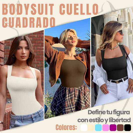 Pack de 3 Bodysuit Cuello Cuadrado